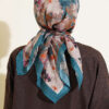 Marbled Pattern Shawl Petrol Green - immagine 3