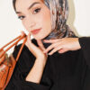 Marbled Pattern Shawl Black - الصورة 2