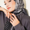 Marbled Pattern Shawl Black - الصورة 5
