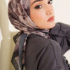 Marbled Pattern Shawl Black - الصورة 6
