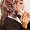 Marbled Pattern Shawl Brown