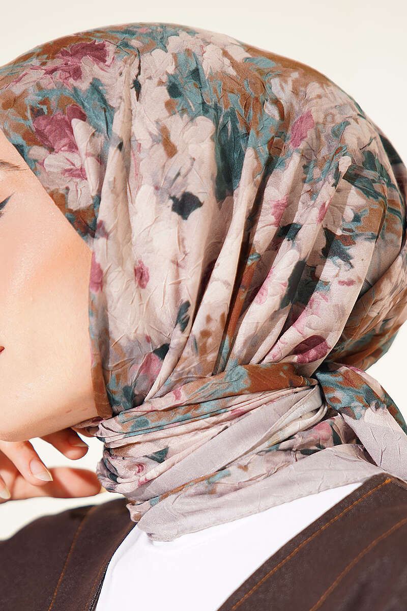 Marbled Pattern Shawl Grey – Image 4