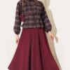 Plaid Gathered Detail Shirt Black - immagine 2