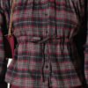Plaid Gathered Detail Shirt Black - immagine 4