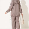 Hemmed Edge Elasticated Stripe Two-Piece Set Mink – Bild 3