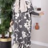 Ethnic Pattern Knit Three-Piece Set with Vest Grey - الصورة 5