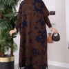 Ethnic Pattern Knit Three-Piece Set with Vest Brown - Imagen 5