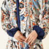 Ethnic Pattern Half-Button Dress Navy Blue – Bild 4