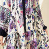 Ethnic Pattern Half-Button Dress Lilac – Bild 4