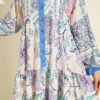 Ethnic Pattern Half-Button Dress Blue - immagine 4