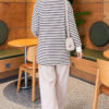 Zip-Detail Striped Tunic Brown – Bild 4