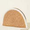 Zipper Detail Woven Bag Latte – Image 4