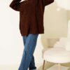 Zipper Detail Knit Tunic Brown - Imagen 2