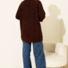 Zipper Detail Knit Tunic Brown - Imagen 3