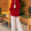 Zipper Detail Knit Tunic Red – Bild 4