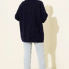 Zipper Detail Knit Tunic Navy Blue – Image 3