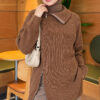 Zipper Detail Knit Tunic Latte – Bild 3
