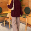 Zipper Detail Knit Tunic Plum - Imagen 4