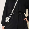 Zip-up Waistband Ribbed Turtleneck Two-Piece Set Black – Bild 4