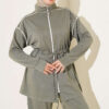 Zip-up Waist Tapered Hem Set with Piping Hazel - Imagen 2
