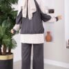 Zip-up Sweatshirt and Jogger Two-Piece Set Smoke – Bild 4