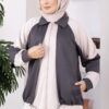 Zip-up Sweatshirt and Jogger Two-Piece Set Smoke – Bild 2