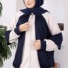 ⁦Zip-up Sweatshirt and Jogger Two-Piece Set Navy Blue⁩ - الصورة ⁦2⁩