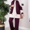 Zip-up Sweatshirt and Jogger Two-Piece Set Plum