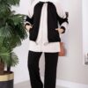 Zip-up Sweatshirt and Jogger Two-Piece Set Black