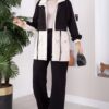 Zip-up Hooded French Terry Two-Piece Set Black – Bild 4