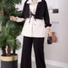 Zip-up Hooded French Terry Two-Piece Set Black – Bild 2