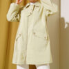Zip-up Shirt Collar Coat Oil Green - Image 5