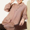 Zip-up Shirt Collar Coat Latte