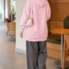 Zip-up Hoodie with Kangaroo Pocket Pink – Image 4