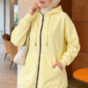 Zip-up Hoodie with Kangaroo Pocket Yellow – Image 3