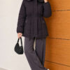Fur-Trimmed Jacket with Elasticized Cuffs Anthracite – Bild 2
