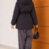 Fur-Trimmed Jacket with Elasticized Cuffs Anthracite – Bild 4