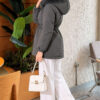 Fur-Trimmed Jacket with Elasticized Cuffs Smoke – Bild 4