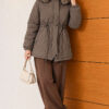 Fur-Trimmed Jacket with Elasticized Cuffs Mink – Bild 2