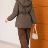 Fur-Trimmed Jacket with Elasticized Cuffs Mink – Bild 4