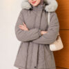 Fur-Trimmed Jacket with Elasticized Cuffs Mink – Bild 5