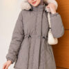 Fur-Trimmed Jacket with Elasticized Cuffs Mink – Bild 3