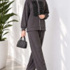 Zip-up Modal Loyşa Two-Piece Set Smoke - Image 3