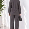 Zip-up Modal Loyşa Two-Piece Set Smoke - Image 4