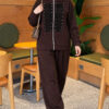 Zip-up Modal Loyşa Two-Piece Set Brown