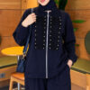 Zip-up Modal Loyşa Two-Piece Set Navy Blue - Image 2