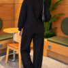 Zip-up Modal Loyşa Two-Piece Set Black - Image 4