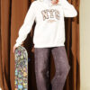 ⁦Zip-up NYC Embroidered French Terry Sweatshirt Ecru⁩ - الصورة ⁦2⁩