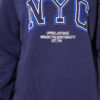 Zip-up NYC Embroidered French Terry Sweatshirt Navy Blue - الصورة 4