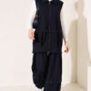 Zip-up Vest and French Terry Two-Piece Set Navy Blue - Afbeelding 3